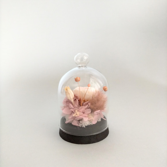 ナチュラリーなガラスドームフラワー❁【10】ガラスドーム　ボトルフラワー　ギフト　お供花　ペット供養　仏花　 4枚目の画像