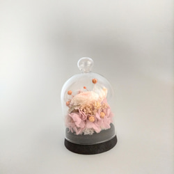 ナチュラリーなガラスドームフラワー❁【10】ガラスドーム　ボトルフラワー　ギフト　お供花　ペット供養　仏花　 2枚目の画像