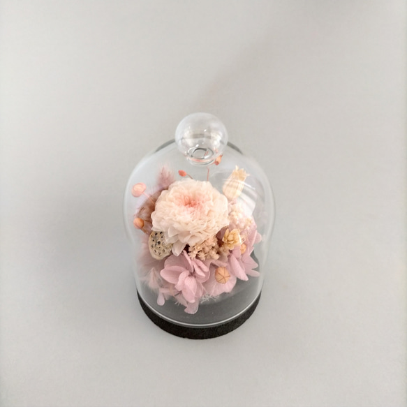ナチュラリーなガラスドームフラワー❁【10】ガラスドーム　ボトルフラワー　ギフト　お供花　ペット供養　仏花　 6枚目の画像