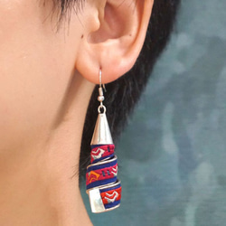 中國民族風復古手工苗銀刺繡耳環  #115 第9張的照片