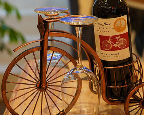 アンティーク風】 レトロ自転車 ワインラック 棚・シェルフ・ラック