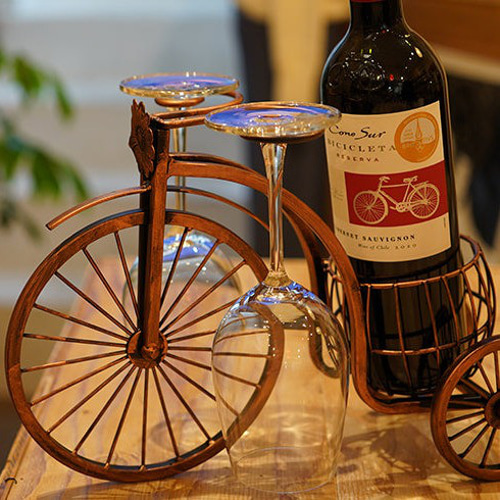 アンティーク風】 レトロ自転車 ワインラック 棚・シェルフ・ラック