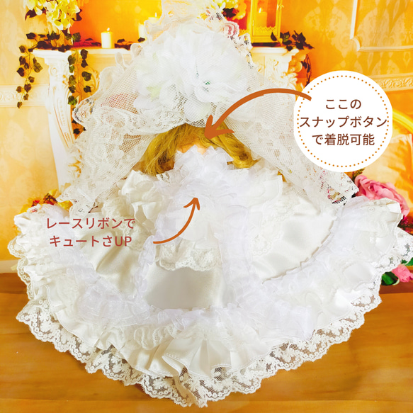リカちゃん　ドール服　人形服　ドレス　着せ替え　ハンドメイド服　　♡グラース♡ 7枚目の画像