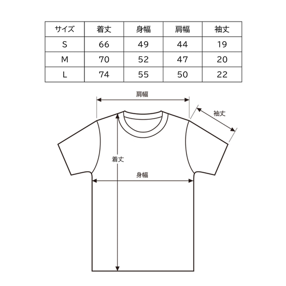コットンポケットTシャツ／くるくる／ユニセックスS 6枚目の画像