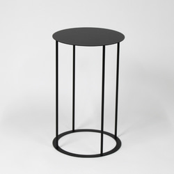 サイドテーブル アイアン 丸 シンプル 黒 白 ブラック ホワイト ナイトテーブル ソファテーブル 観葉植物テーブル 7枚目の画像