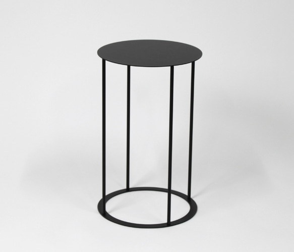 サイドテーブル アイアン 丸 シンプル 黒 白 ブラック ホワイト ナイトテーブル ソファテーブル 観葉植物テーブル 7枚目の画像