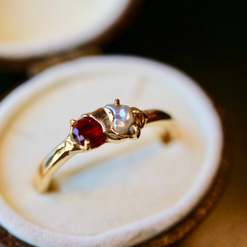 Ruby & Pearl K18リング(20R-17) 指輪・リング BORON 通販 14036367