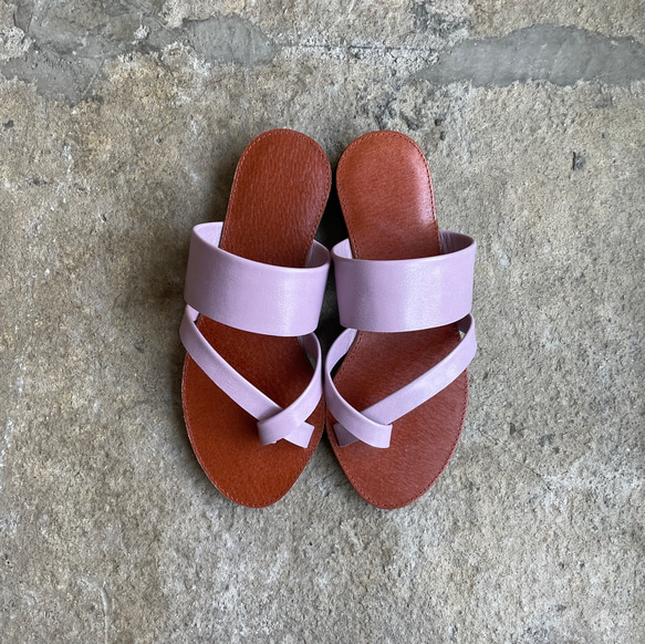 ['22サマー]re-born sandals ver.lavendar/フラットサンダル＊ラベンダー 2枚目の画像