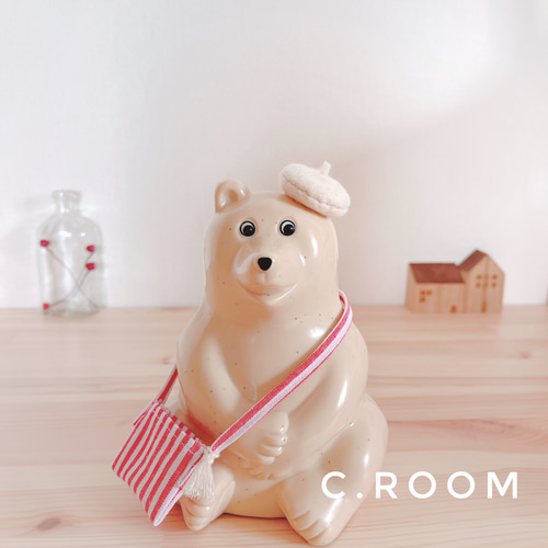 しろくま貯金箱　麦わら帽子　2点セット しろくま貯金箱 麦わら帽子 2点セット しろくま 置物 北欧