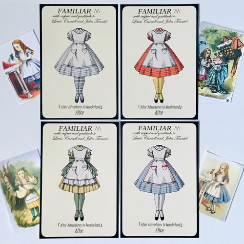 不思議の国のアリス♡キャラクター和ストラップ4点♡レアです 不思議の国のアリス」キャラクターポストカード オリジナル4枚セット