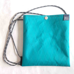 「コードカラー：グレーカモ」　ナイロンポーチ　サコッシュ　スマホポーチ　X-Pacブルーグリーン　ミニショルダーバッグ 1枚目の画像