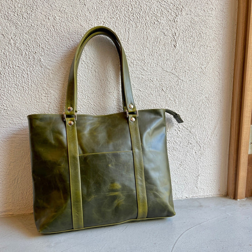 JOSEPH HOMME｜シンセティックシュリンクレザー トートバッグ