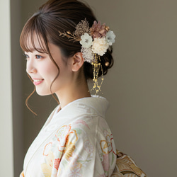 今年度のオーダー再開【藤の花】つまみ細工 髪飾り コーム