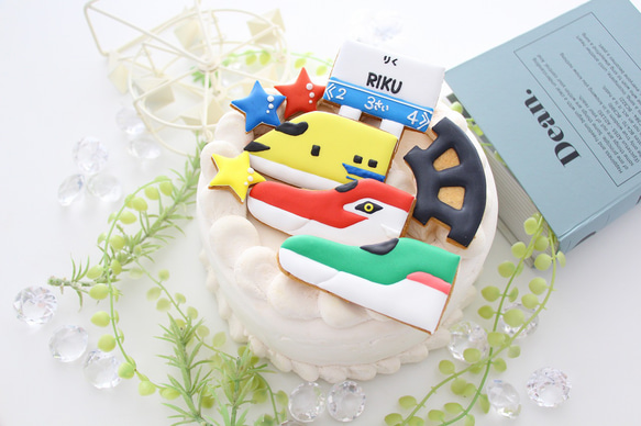【人気No.２】　【アイシングクッキー】　新幹線　誕生日　ケーキ　飾り　３車種選択 4枚目の画像