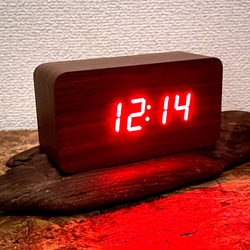 ニトリデジタル時計　ホルツ（M）専用　流木で作った飾り置き台 4枚目の画像