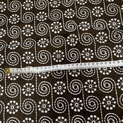 綿麻の刺繍生地/100×50 3枚目の画像