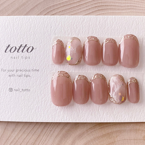 くすみピンクネイル/ミラーフレンチネイル/大理石ネイル/ニュアンス