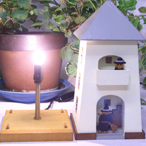 天然木ハンドメイドコーナーランプ