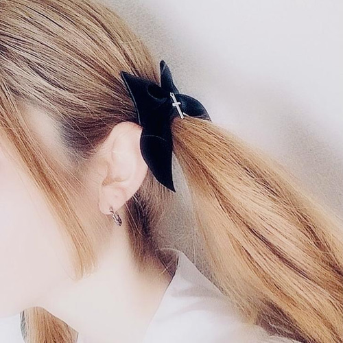 リボンモチーフ ブラック ☺︎にこちゃん☺︎ コラボ商品】Artiswitch × HoshibakoWorks るる Heartbeat Gothic