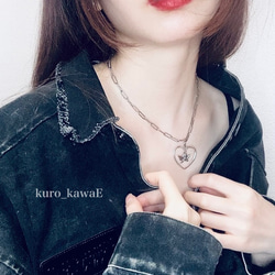 Angel Heart Necklace / Angel Korean Mine-based Sickly Cute Silve 第5張的照片