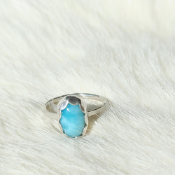 早い者勝ちSALE♡Sea simple ring silver925♡鮮やかな優しいハイクオリティラリマー 1枚目の画像