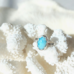 早い者勝ちSALE♡Sea simple ring silver925♡鮮やかな優しいハイクオリティラリマー 4枚目の画像