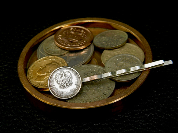 ＃PCB16　Poland Coin Hair Pin 1枚目の画像