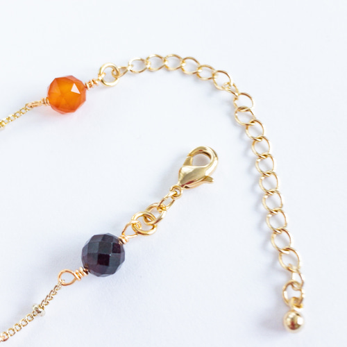 再販】7つのパワー天然石✨お守りになるチェーンブレスレット