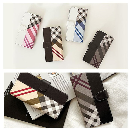 抗菌 スマホケース 手帳型 チェック くすみ iPhone16 e 15 14 se Pixel