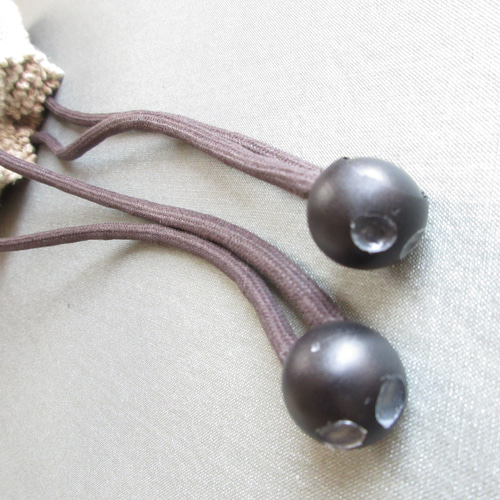 かぎ針編みの丸底巾着バッグ《ミモザ》 巾着バッグ えふF 通販