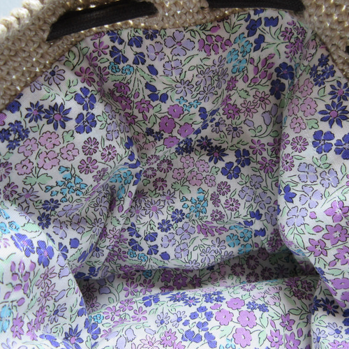 かぎ針編みの丸底巾着バッグ《ミモザ》 巾着バッグ えふF 通販