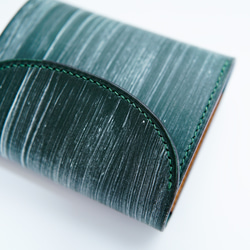 flap mini wallet [ BRIDLE LEATHER GREEN ] 7枚目の画像