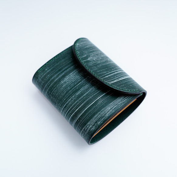 flap mini wallet [ BRIDLE LEATHER GREEN ] 6枚目の画像