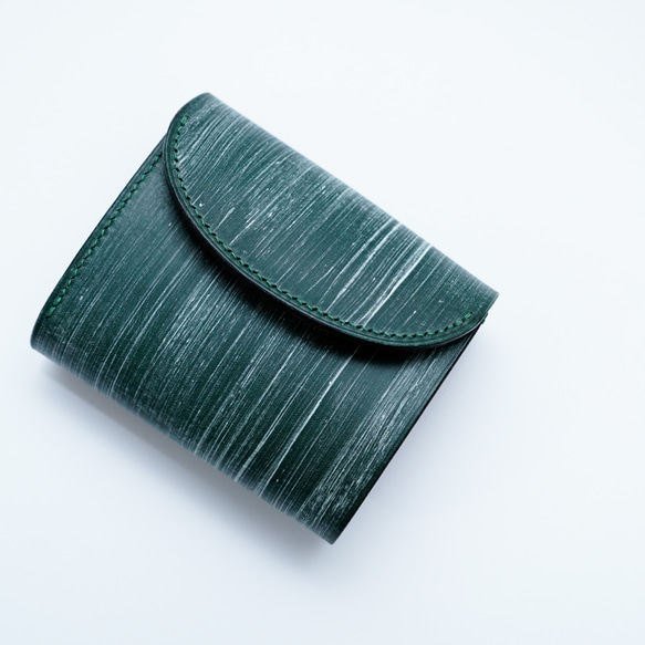 flap mini wallet [ BRIDLE LEATHER GREEN ] 4枚目の画像