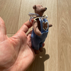 手作りのクマ-有機フランネルで作られたおもちゃ 2枚目の画像