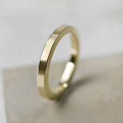 つや消し 真鍮シックフラットリング 2.5mm幅 マット｜BRASS RING｜779 1枚目の画像