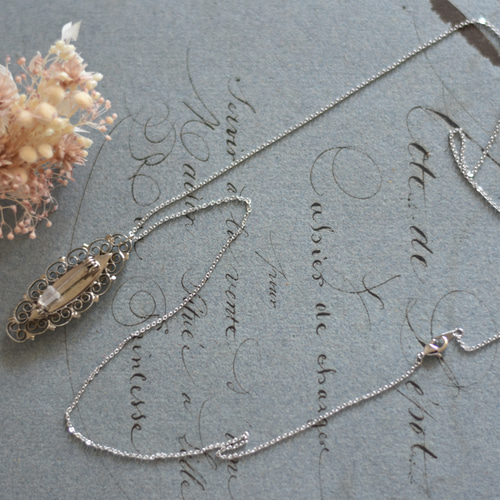 イタリア製　ヴィンテージ　マイクロモザイク　ネックレス　925シルバーチェーン イタリア製 ヴィンテージ マイクロモザイク ネックレス 925