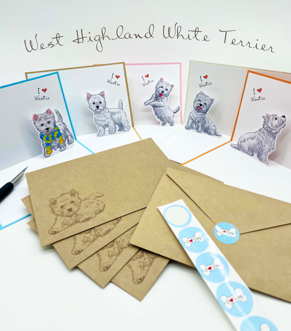ウエスト・ハイランド・ホワイト・テリア のポップアップカード
