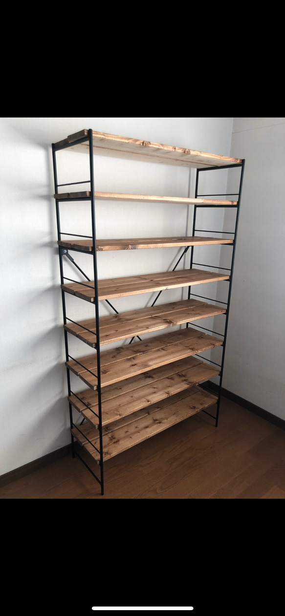 アイアンシューズラック9段(3足×9段27足用) 棚、シェルフ、シューズラック9段(3足✖️9段27足用) 靴箱・下駄