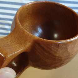 梨の一木彫りコーヒーカップ 9枚目の画像
