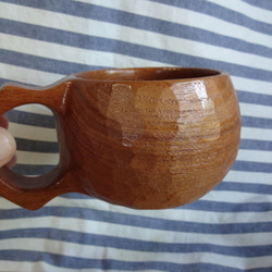 梨の一木彫りコーヒーカップ 1枚目の画像
