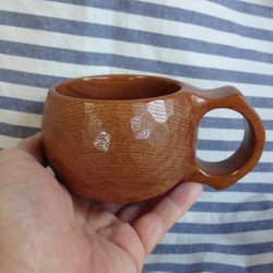 梨の一木彫りコーヒーカップ 11枚目の画像