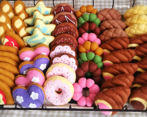 選べる5つ】フェルト おままごと♡ミニパン＆ドーナツ 全25種