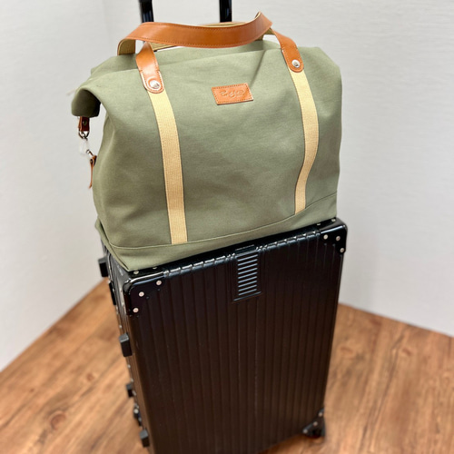ボストン型3way バッグ（M）　echino×帆布 帆布製A4ひねりショルダーM（新バージョン2024） – 日乃本帆布