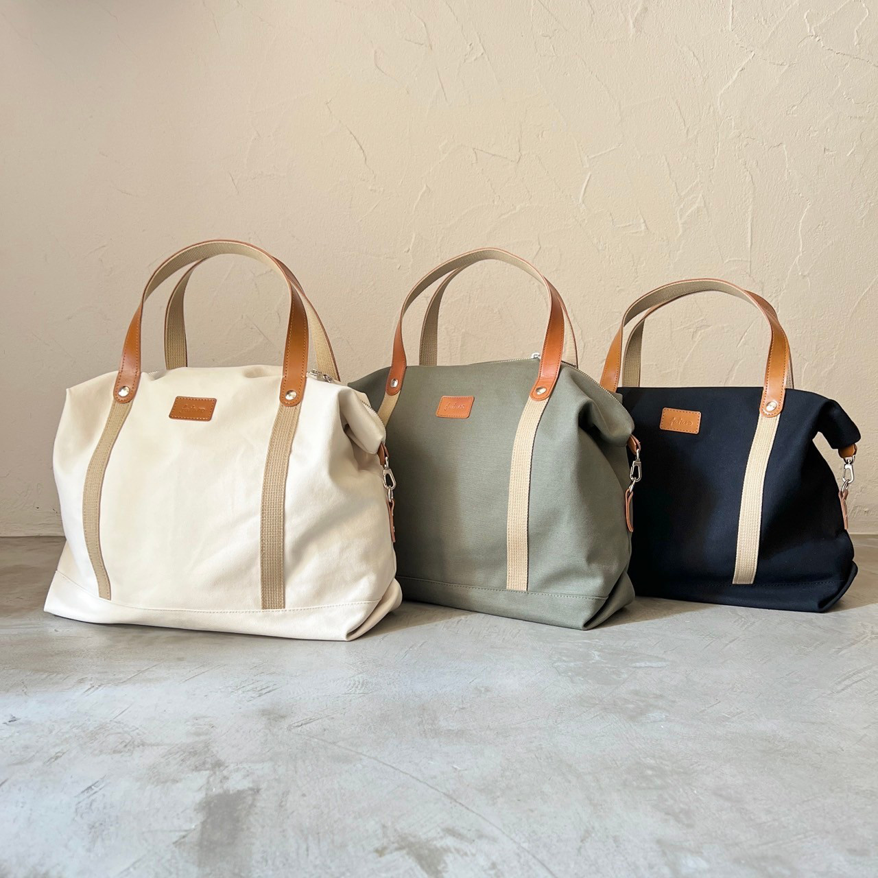 【旅行アイテム2024】受注生産 ヴィアッジョ 帆布 ボストンバッグ トートバッグ 大容量 Mサイズ メンズ レディース