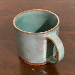 陶器　緑青マグカップ 4枚目の画像