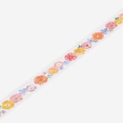 新商品！2022夏限定！『 BGM クリアテープ サマーガーデン　鮮やかな花柄』～20mm×5m巻き～ 3枚目の画像
