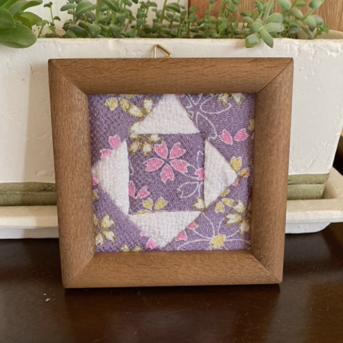 和布のパッチワーク ミニ額飾り その他インテリア雑貨 chiku1957 通販