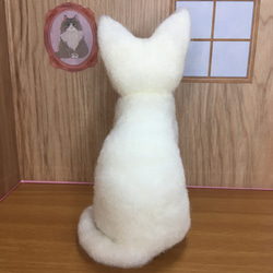 羊毛フェルト　白猫 5枚目の画像