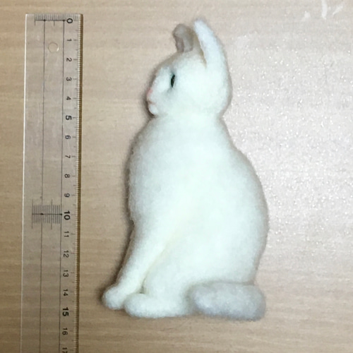 羊毛フェルト 白猫 羊毛フェルト めぐめぐ 通販 14041659